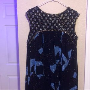 Anthropologie beaded black dress